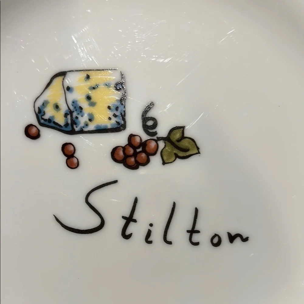 Pottery Barn Stilton White Cheese Plate
